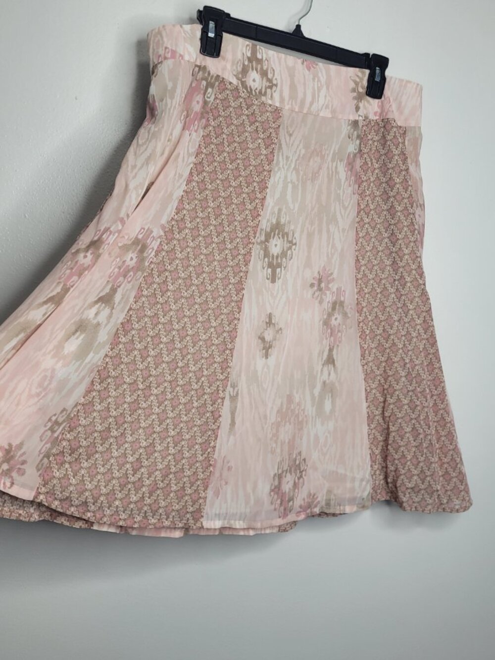 Y2k Jones Wear pink girlie feminine coquette mixed print a line skirt size 16 - Picture 2 of 6